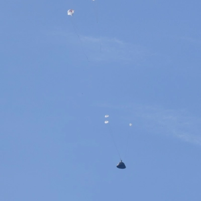 NASA’s Orion spacecraft with Artemis II crewmembers NASA astronauts Reid Wiseman, commander; Victor Glover, pilot; Christina Koch, mission specialist; and...