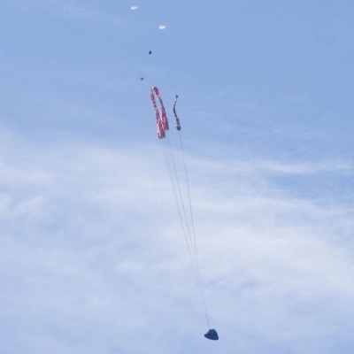 NASA’s Orion spacecraft with Artemis II crewmembers NASA astronauts Reid Wiseman, commander; Victor Glover, pilot; Christina Koch, mission specialist; and...