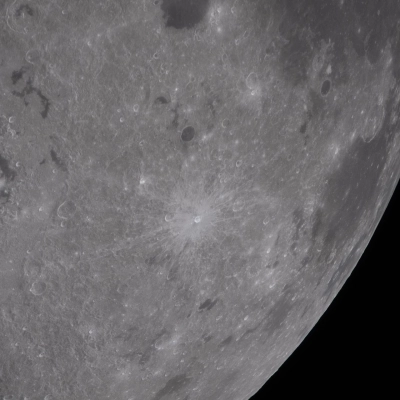 art002e012010 (April 6, 2026) - Resembling a “handprint” to the Artemis II crew, this view highlights contrasting dark and light...