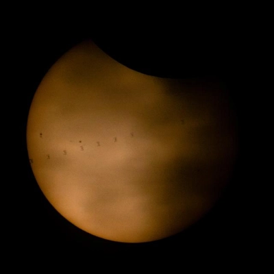 2026 Partial Solar Eclipse - ISS Transit
