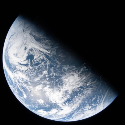 art002e000190 (April 3, 2026) - A view of Earth taken by NASA astronaut and Artemis II Commander Reid Wiseman from...