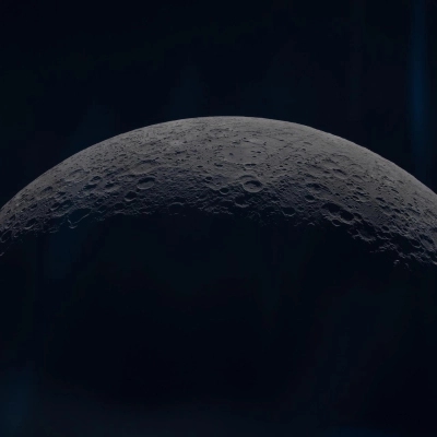 art002e012632 (April 6, 2026) - The Artemis II crew captures the Moons curved limb during their journey around the far...