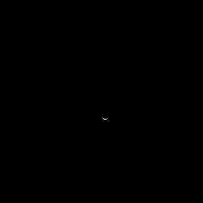 art002e014225 (April 6, 2026) – Seen from afar, Earth appears as a small, delicate waning crescent suspended in the darkness...